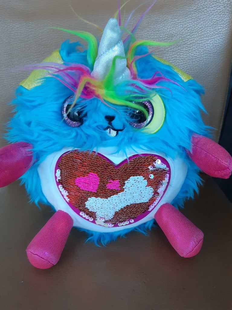 Knuffel unikorn afm. 25 X 23 cm, Ophalen of Verzenden, Gebruikt, Overige typen