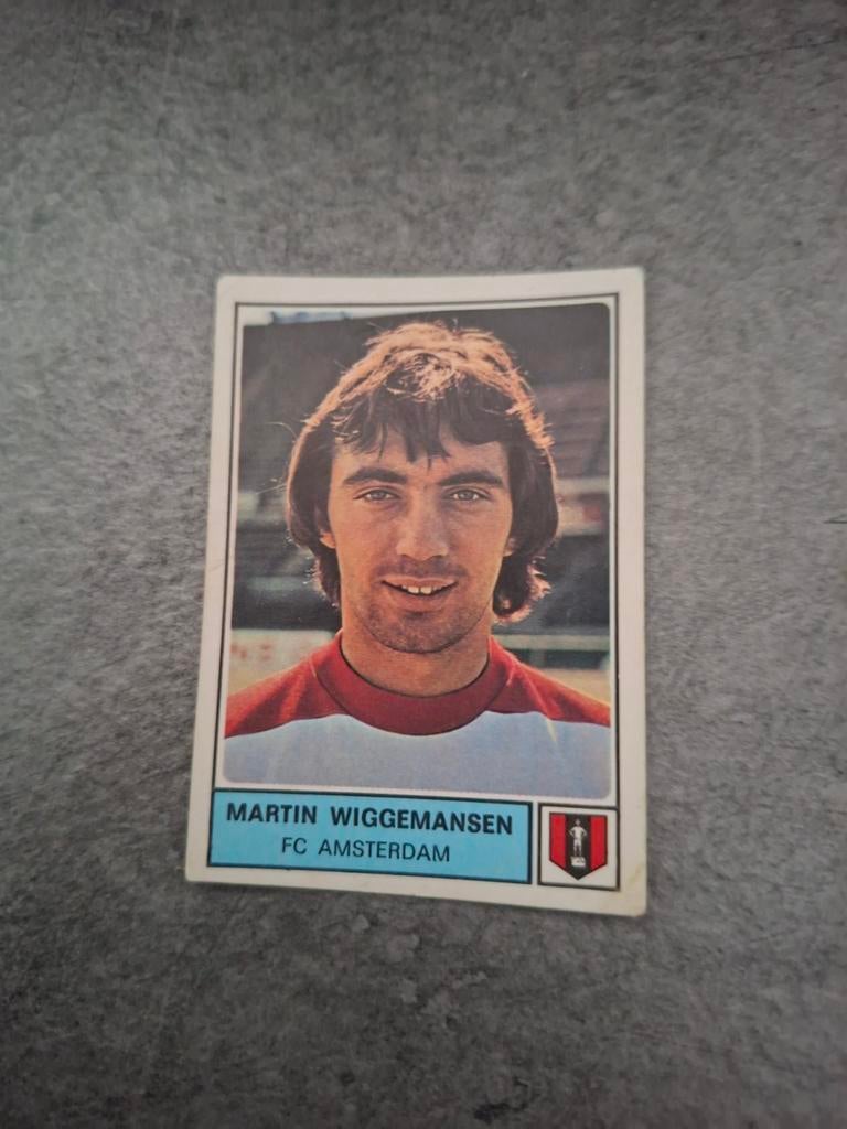Panini sticker Voetbal 78. Martin Wiggemansen FC Amsterdam., Verzenden, Zo goed als nieuw, Sticker