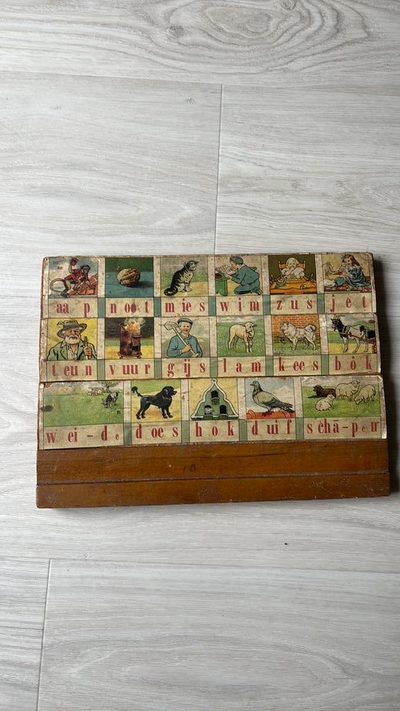 Antiek leesplankje aap noot mies, Antiek en Kunst, Ophalen of Verzenden