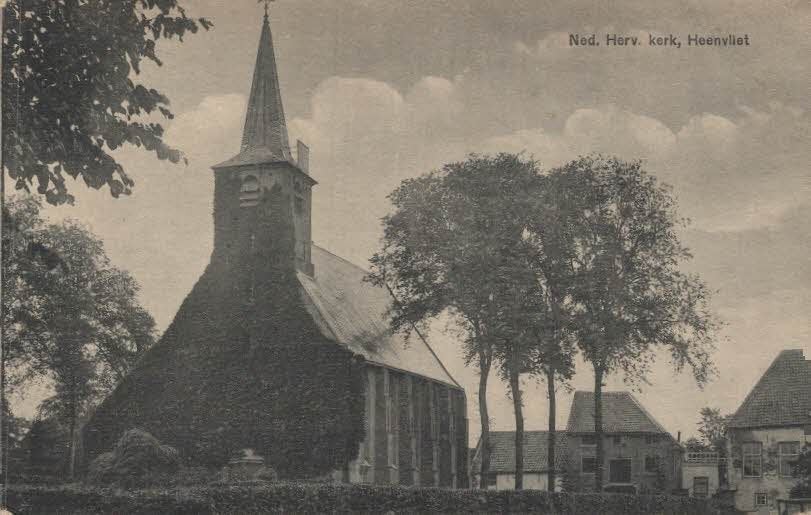 Oude Ansichtkaart Ned. Herv. Kerk, Heenvliet 1966-70, Ophalen of Verzenden, 1960 tot 1980, Gelopen, Zuid-Holland