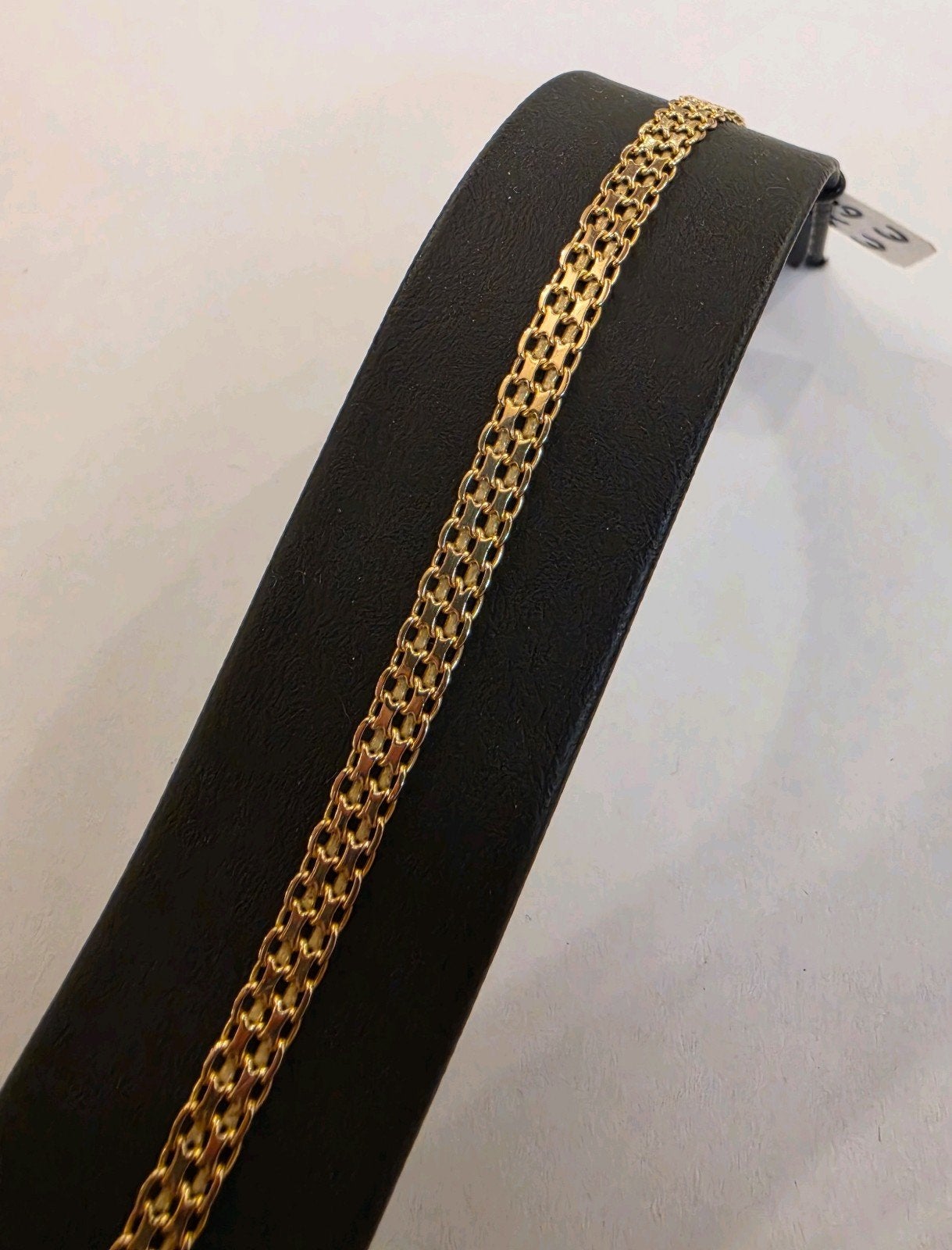 14 karaats gouden Bismarck schakel armband geelgoud, Ophalen of Verzenden, Zo goed als nieuw, Goud, Goud