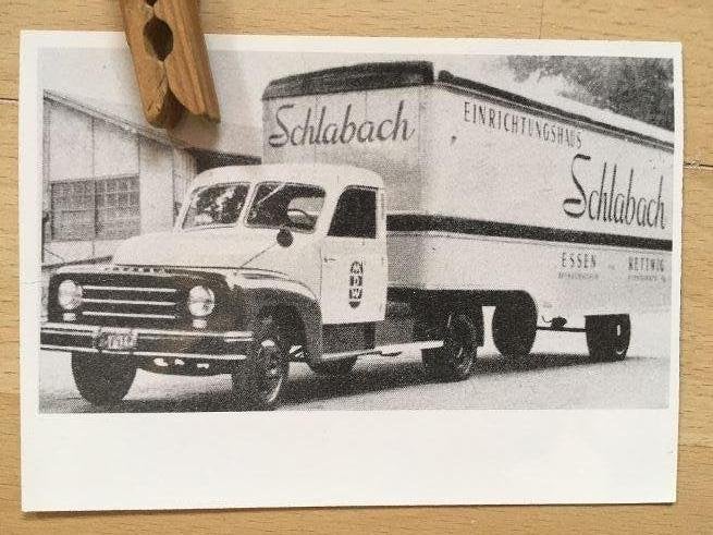 ansichtkaart hanomag vrachtwagen, Ophalen of Verzenden, 1940 tot 1960, Ongelopen, Voertuig