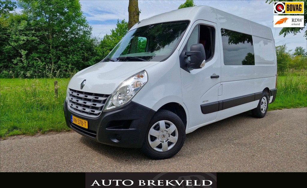 Renault Master T35 2.3 dCi L2H3 Dubbele Cabine 101PK 6-perso, Euro 5, Gebruikt, Zwart, 4 cilinders