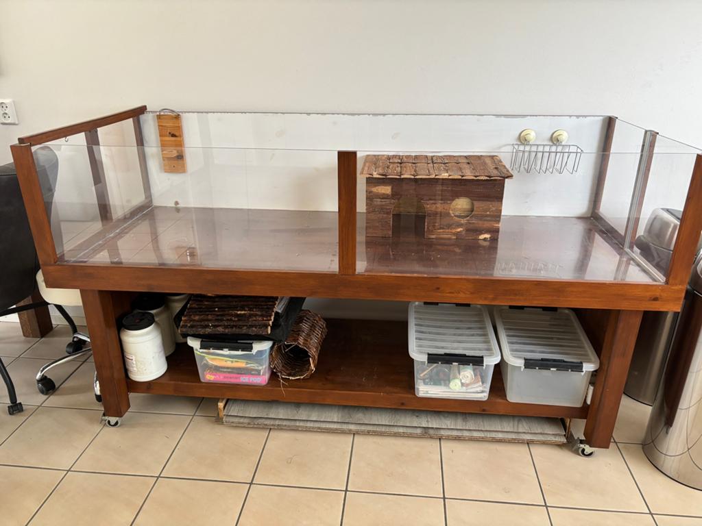 Cavia kooi 180x70, hout/kunststof, zelfbouw, op wielen, Ophalen, Kooi, 90 cm of meer, Cavia