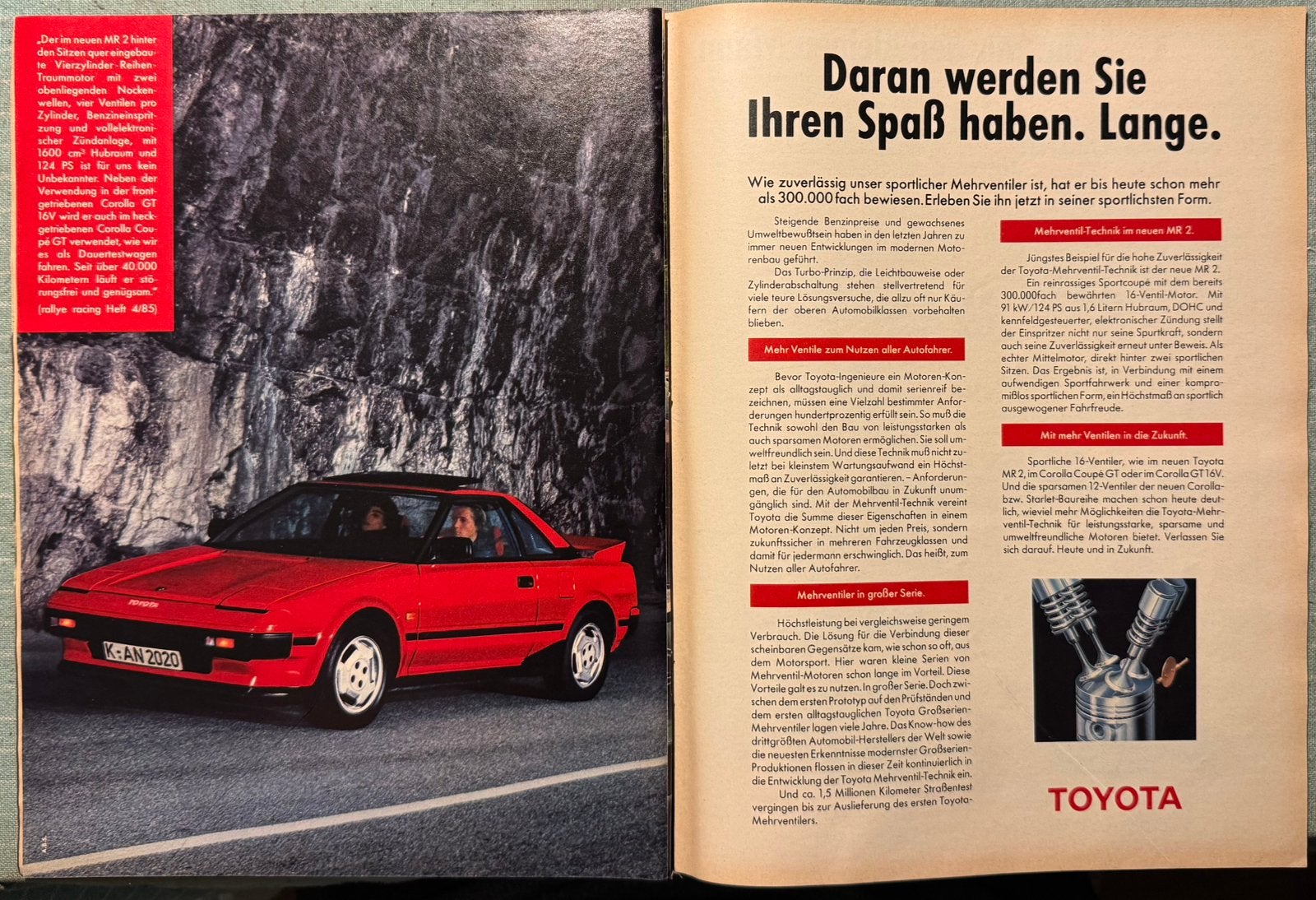 Advertentie 1985 Toyota MR2, Verzenden, Zo goed als nieuw, Auto's