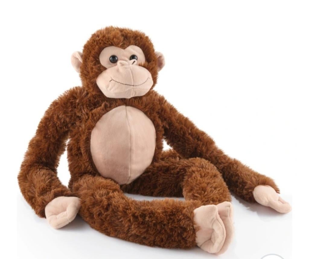 Knuffel aap 75 cm, Overige karakters, Ophalen of Verzenden, Zo goed als nieuw, Middelgroot (20 tot 80 cm)
