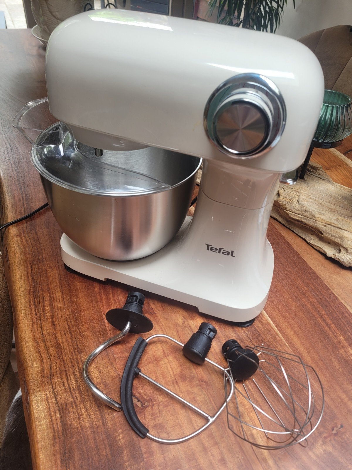 Tefal Keukenmachine - Crème - Zo goed als nieuw, 3 snelheden of meer, Ophalen of Verzenden, Zo goed als nieuw, 2 tot 3 liter
