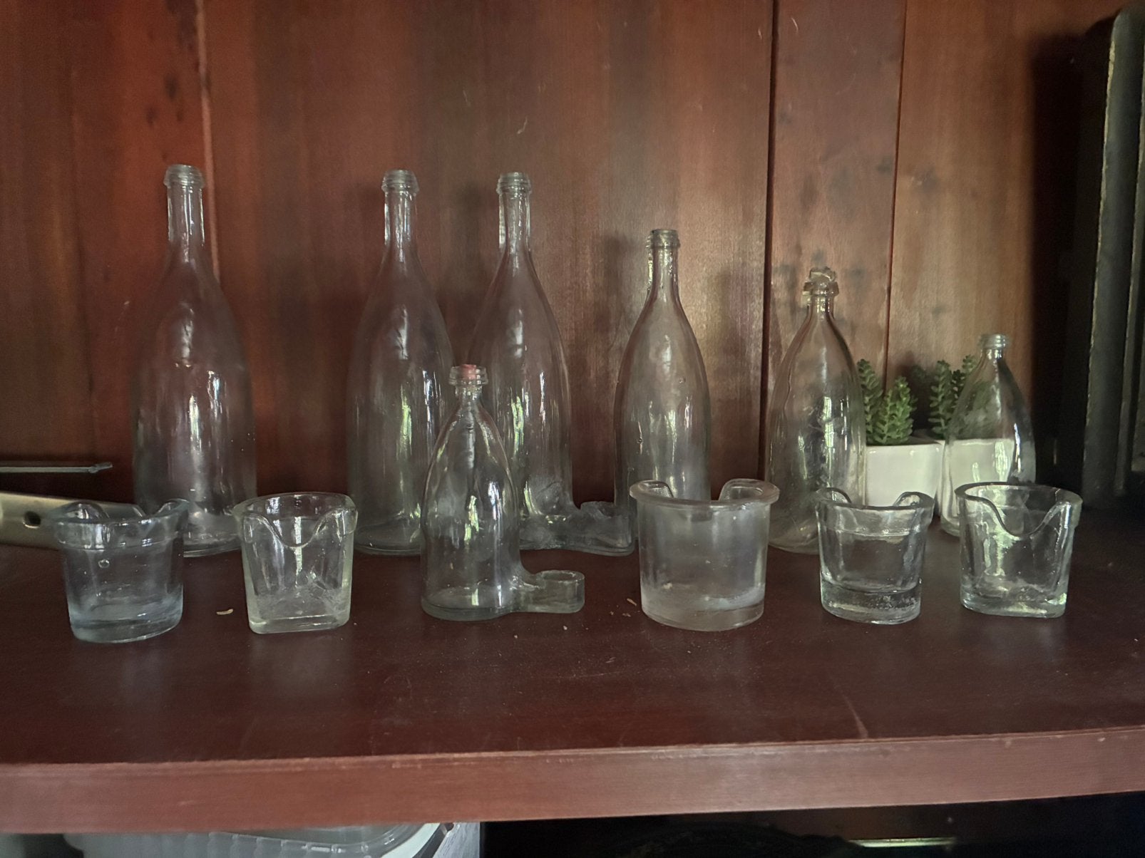 Oude  ( antieke) Drinkflesjes en glazen voer bakjes, Ophalen of Verzenden, Zo goed als nieuw, Overige typen