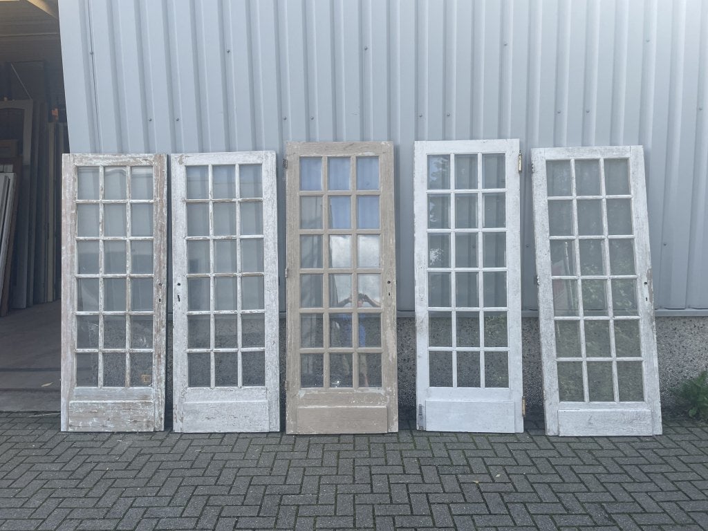 5 antieke binnendeuren met facet geslepen glas, Doe-het-zelf en Verbouw, Jurgen.hoogenboezem@gmail.com, 80 tot 100 cm, Binnendeur