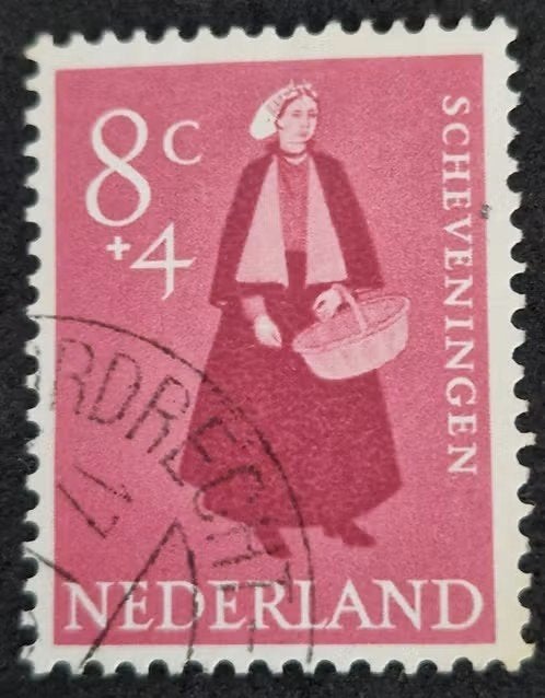 Nederland 1958 - nvph 709 - Zomerzegel - ab1, Ophalen of Verzenden, Na 1940, Gestempeld