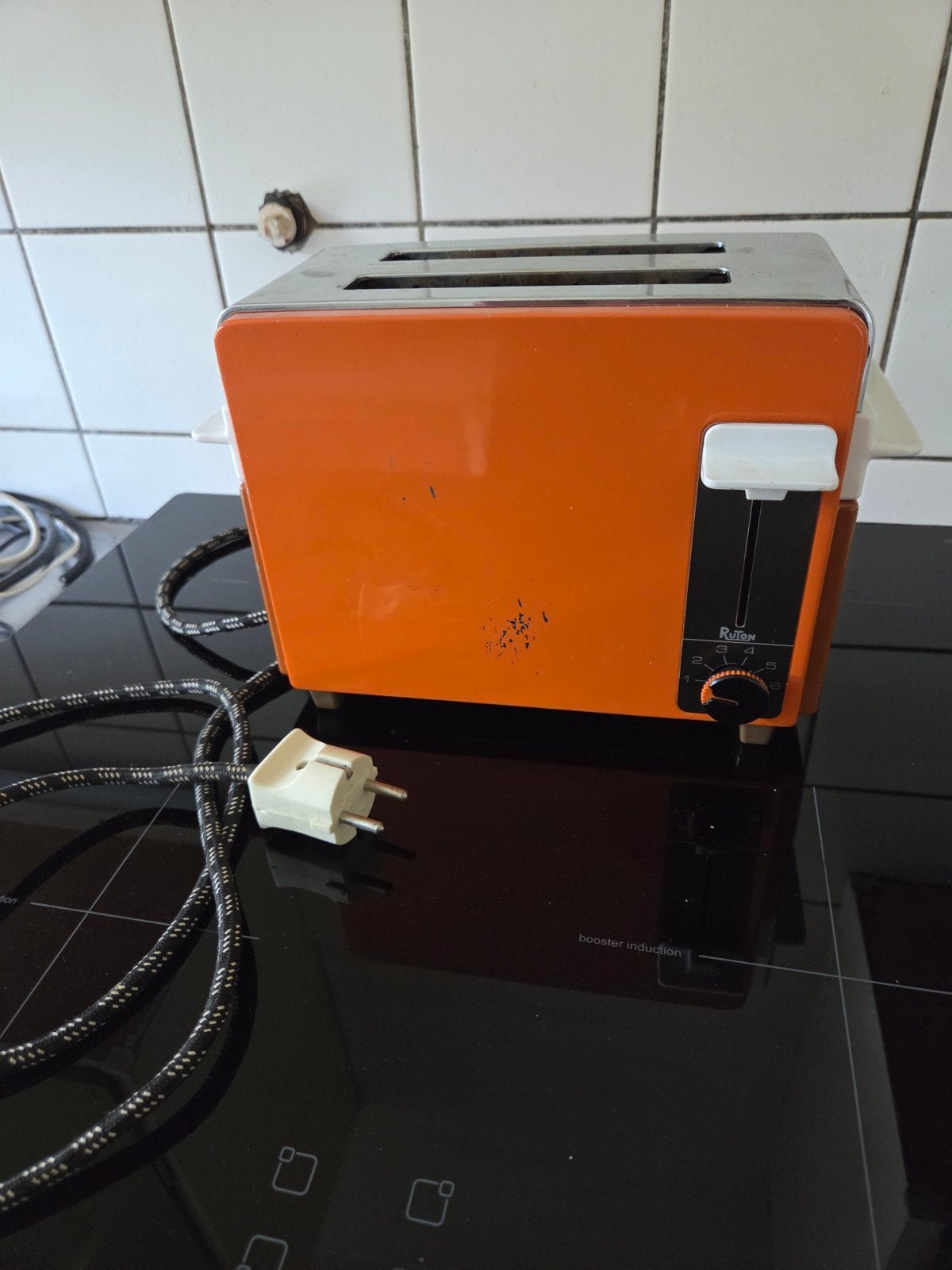 Vintage oranje Ruton broodrooster uit oma's tijd, Niet beschikbaar, Ruton, Ophalen of Verzenden, Gebruikt