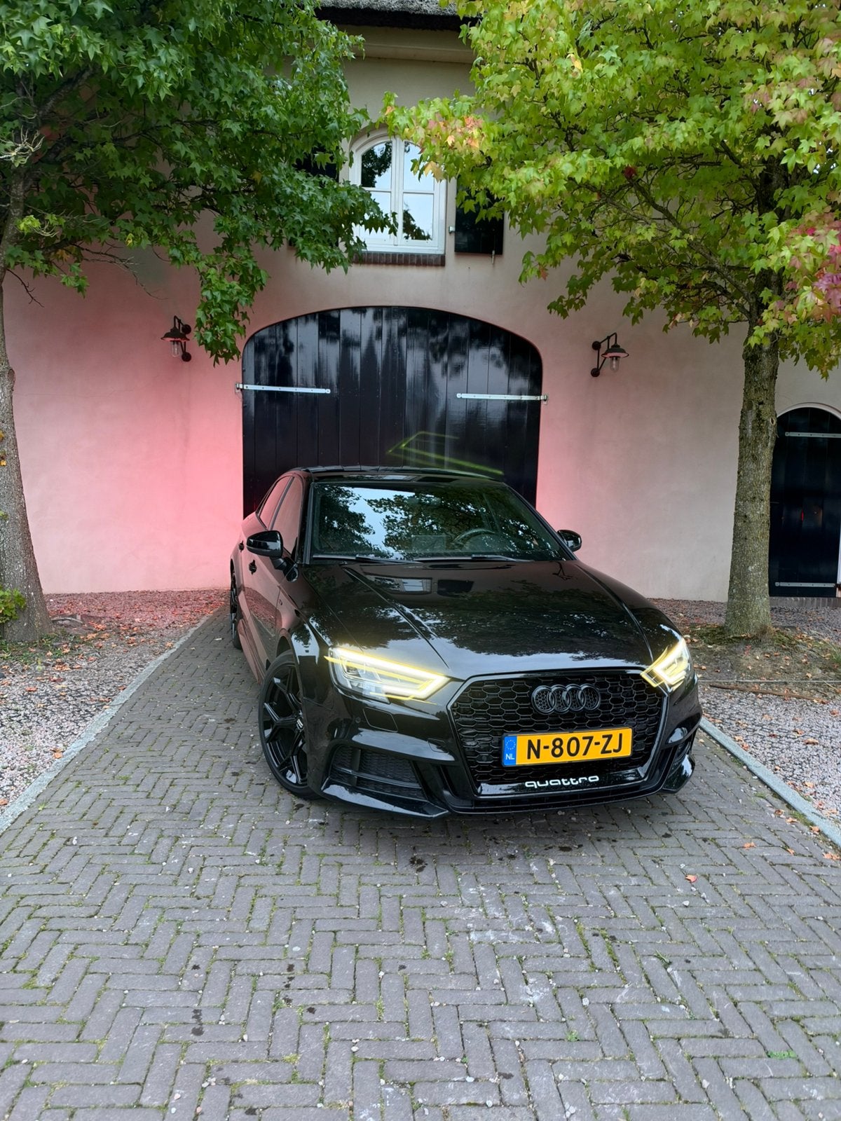 Audi A3 40TFSI Quattro |Nieuwe APK | 3xSline|Camera|Carplay, Auto's, Automaat, 1380 kg, Zwart, 1984 cc