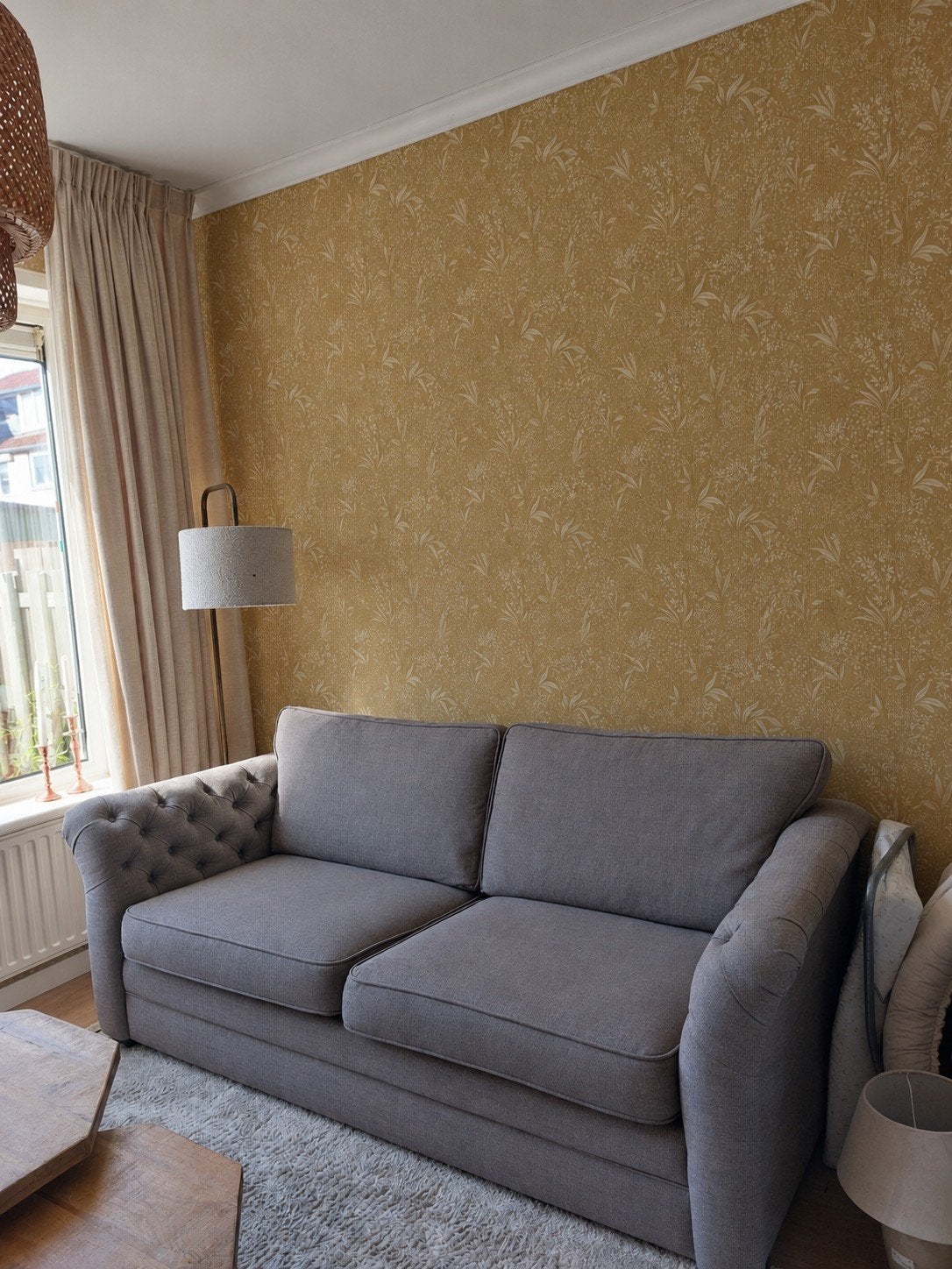 Landelijke 2,5-zits bank, gemêleerd bruin, zo goed als nieuw, Huis en Inrichting, Ophalen