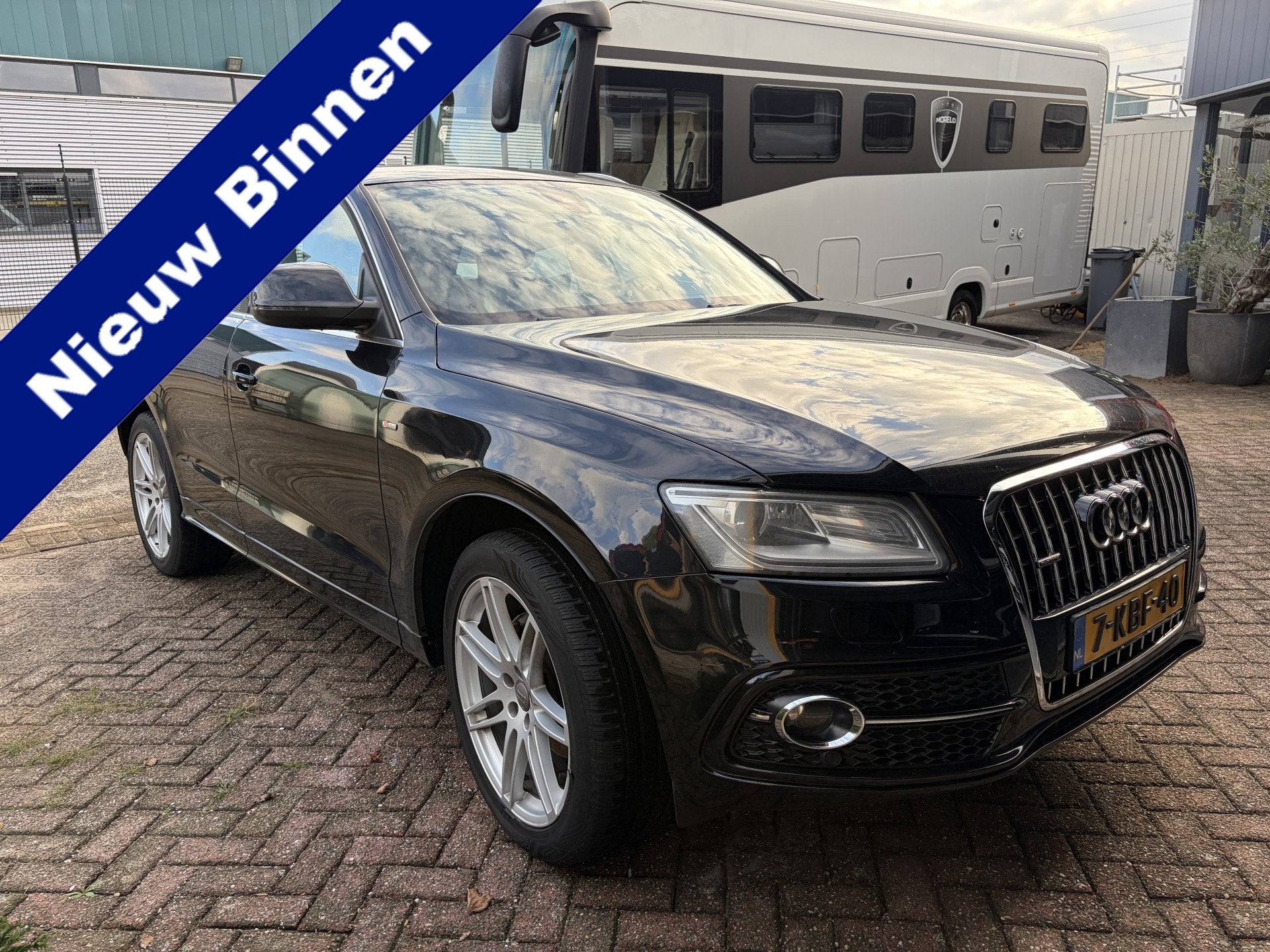 Audi Q5 2.0TFSI Automaat S-line Trekhaak (bj 2013), Gebruikt, Zwart, 4 cilinders, Zwart
