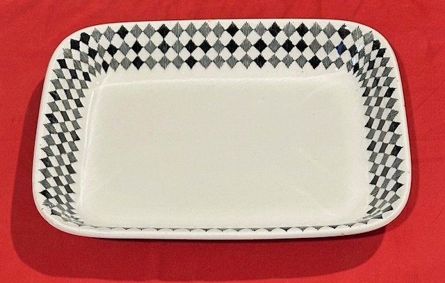grote vintage ovenschaal Rorstrand Sweden, Red Top, ruit, Ophalen, Gebruikt, Overige typen, Overige stijlen