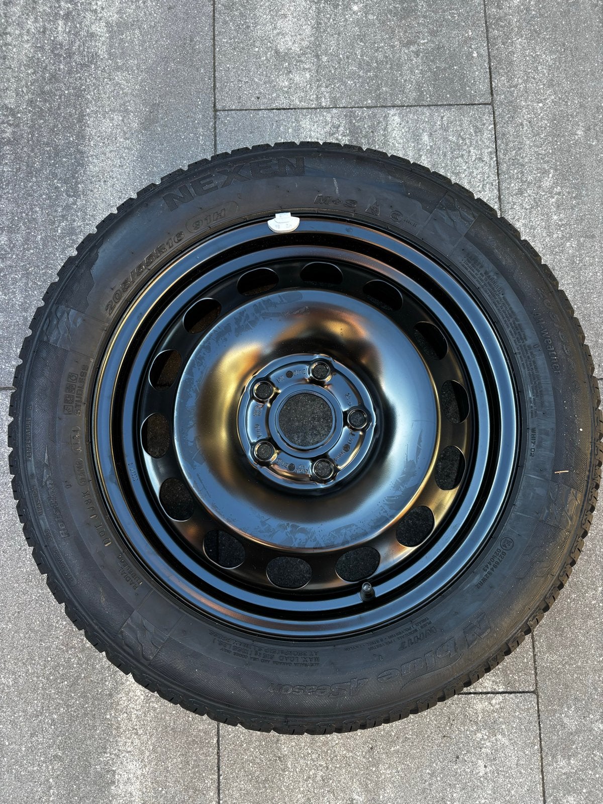 Nieuwe All Season band op stalen velg 5x112 | 205/55R16, Auto-onderdelen, Banden en Velgen, 16 inch, Banden en Velgen, Nieuw, All Season