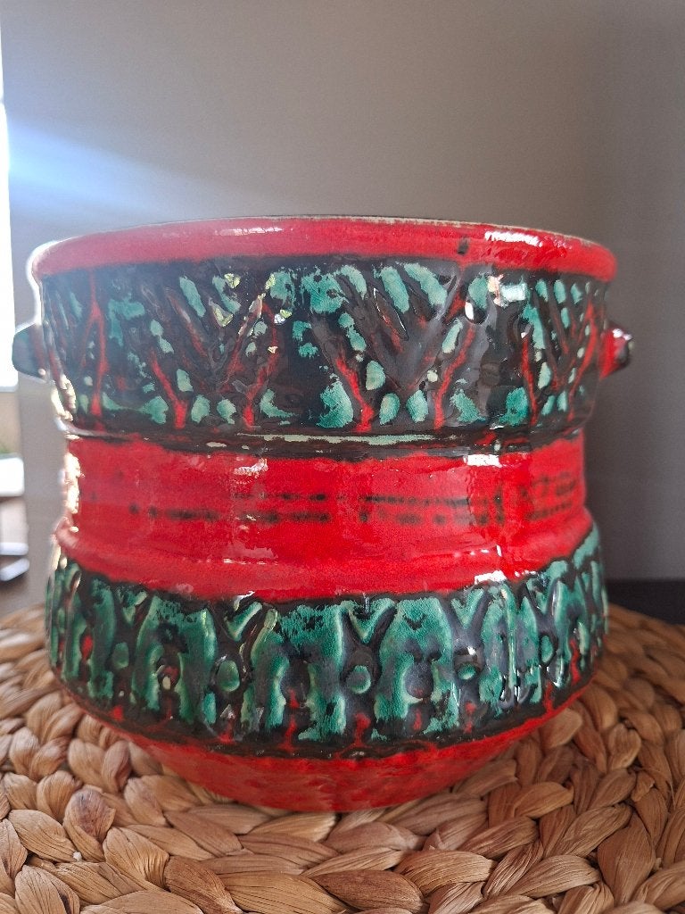 Vintage bloempot Spara keramiek 16cm hoog, Antiek en Kunst, Ophalen of Verzenden