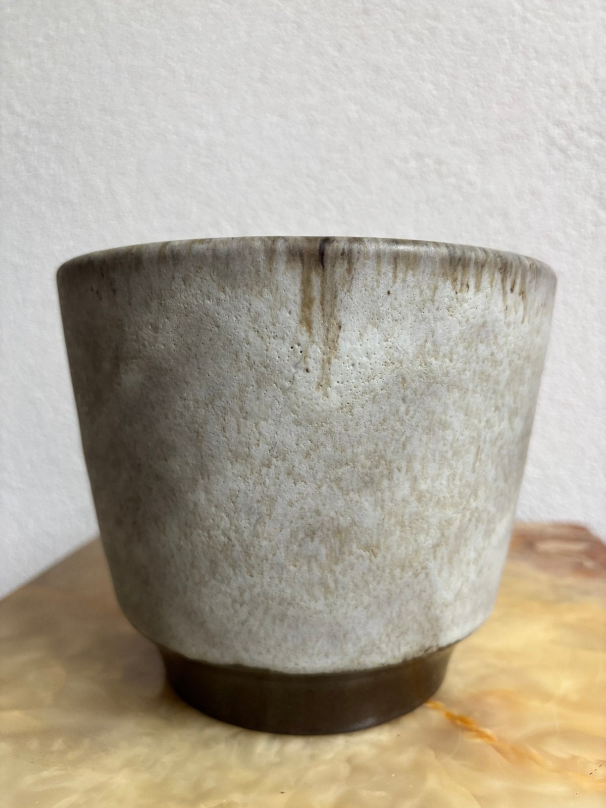West-Germany Keramiek bloempot Fritz van Daalen 13 cm, Tuin en Terras, Bloempotten, Rond, Ophalen of Verzenden, Zo goed als nieuw