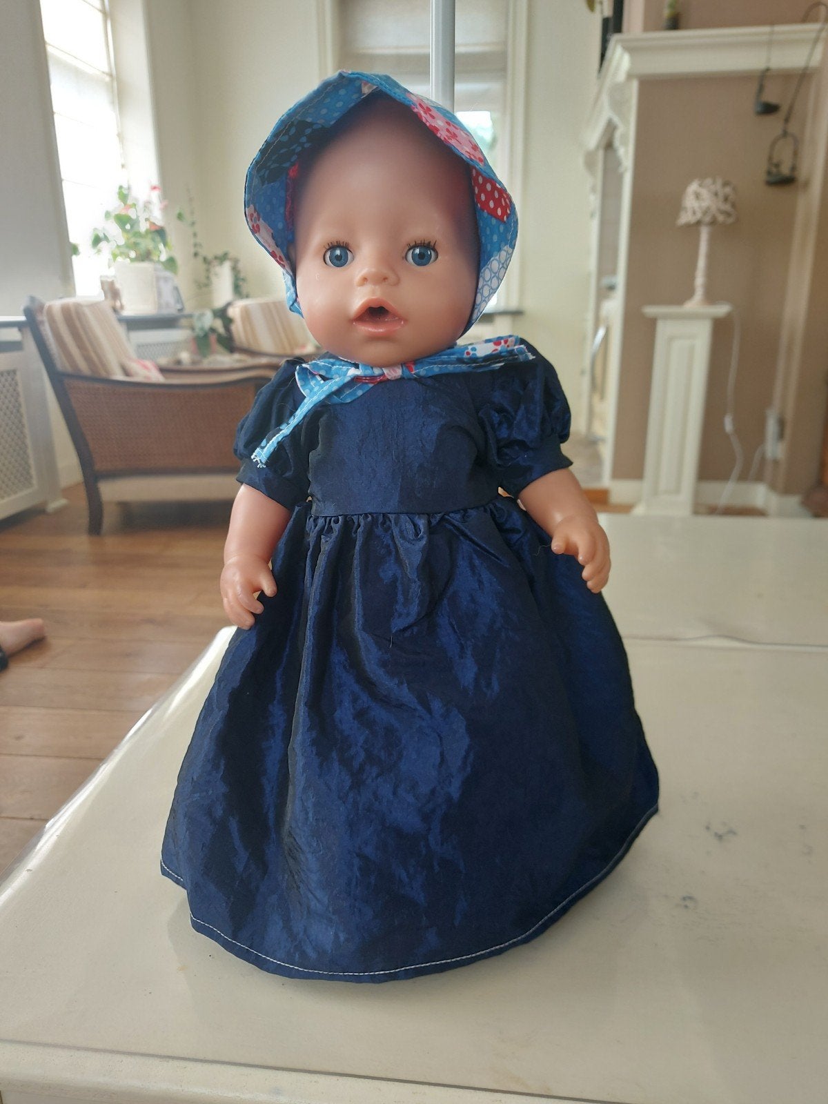 Leuk jurkje met hoed baby born pop 43cm, Ophalen of Verzenden, Nieuw, Babypop