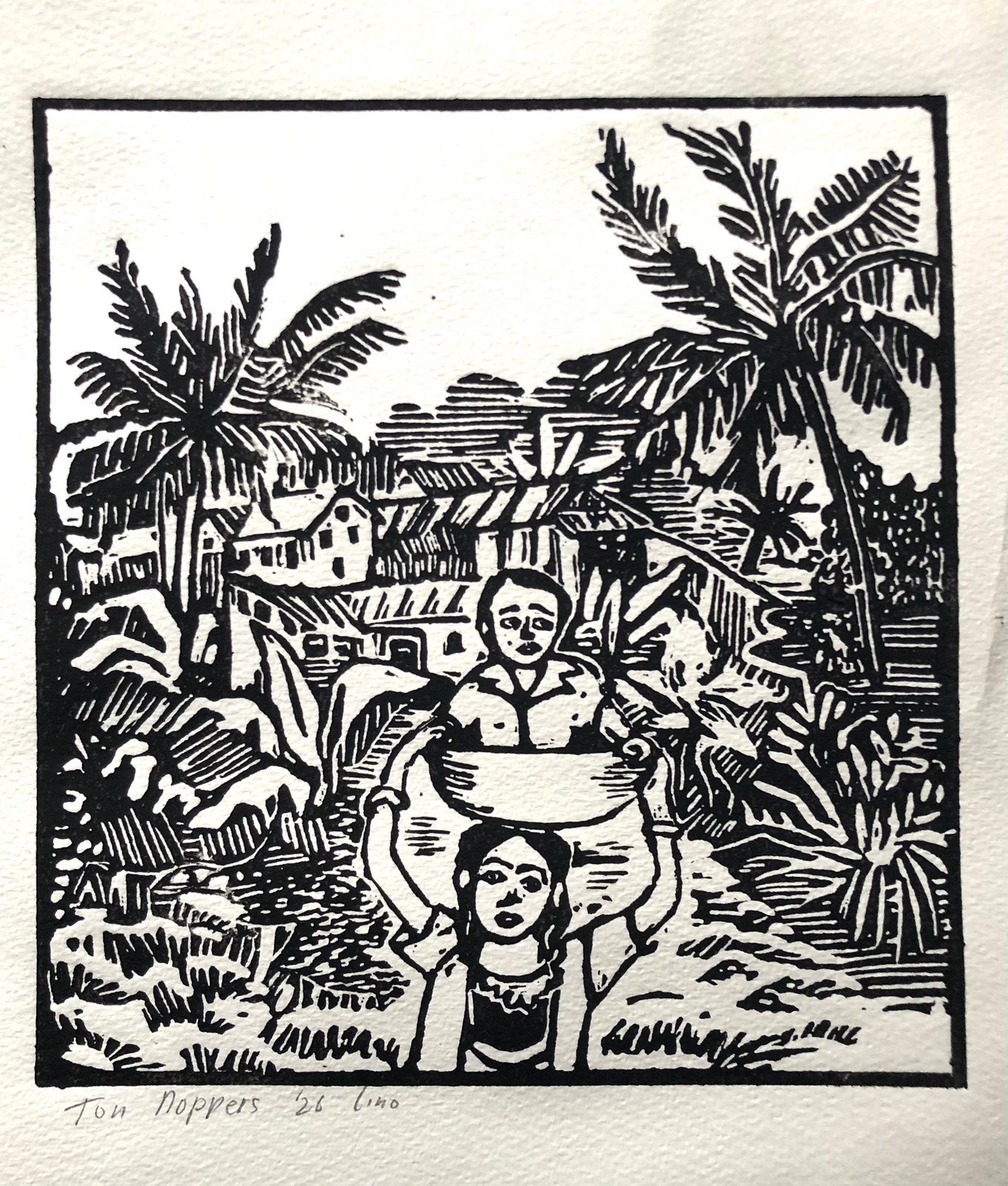 Lino “tropen”, Ophalen of Verzenden