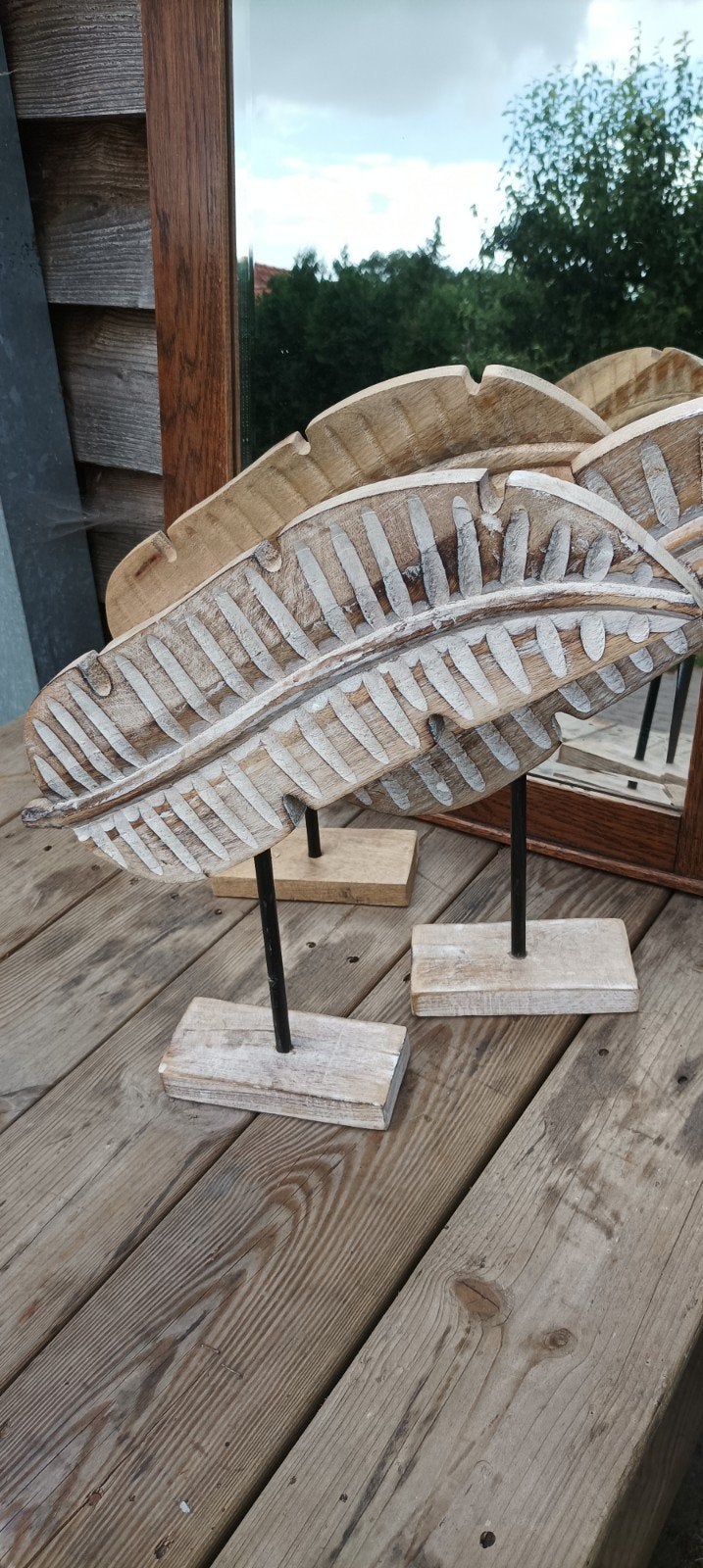 Houten blad decoratie, Ophalen of Verzenden