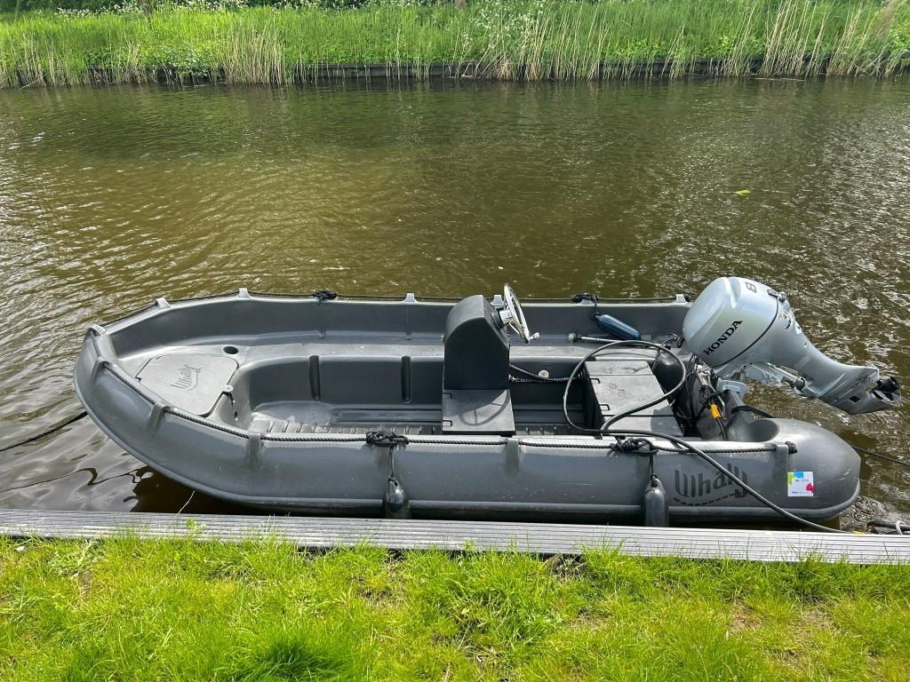 Uitgebreide whaly 370 8pk elektrische start + trailer, Ophalen, Gebruikt