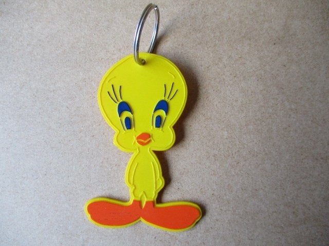 adv10453 tweety sleutelhanger 2, Ophalen, Looney Tunes, Gebruikt, Overige typen