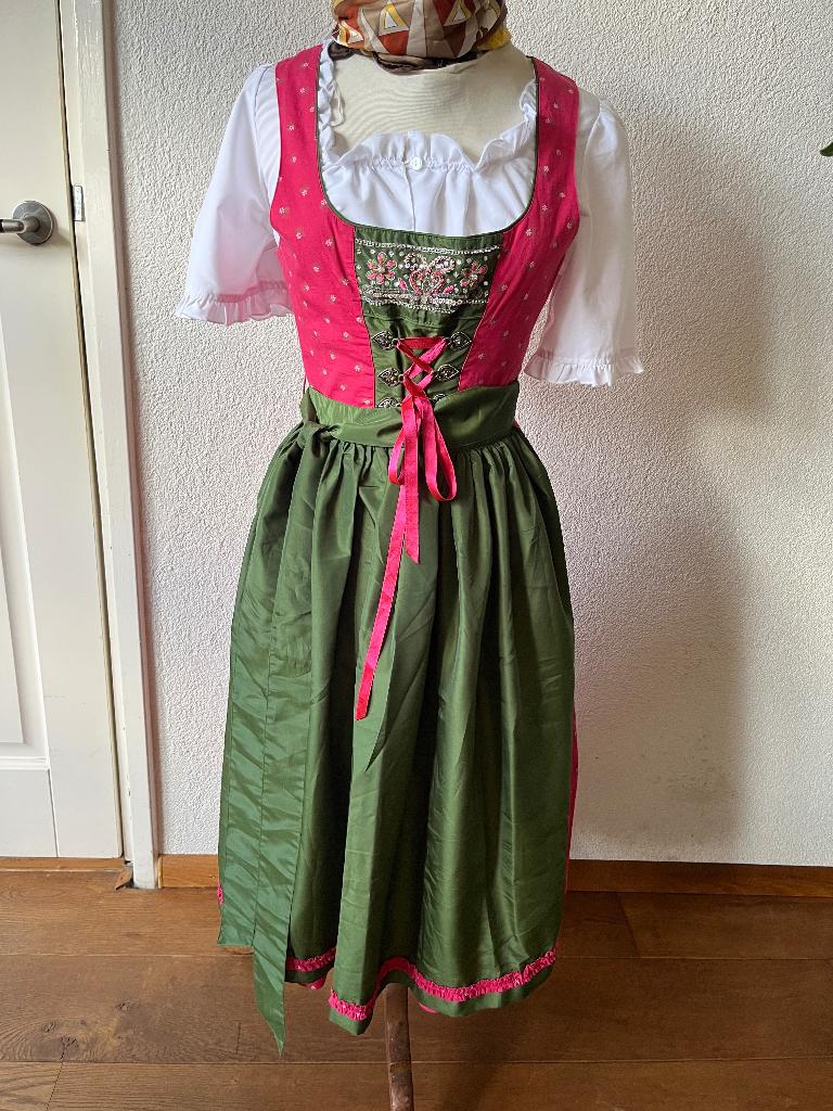 Prachtige Hammerschmid dirndl met schort maat 34, Kleding | Dames, Carnavalskleding en Feestkleding, Zo goed als nieuw, Kleding
