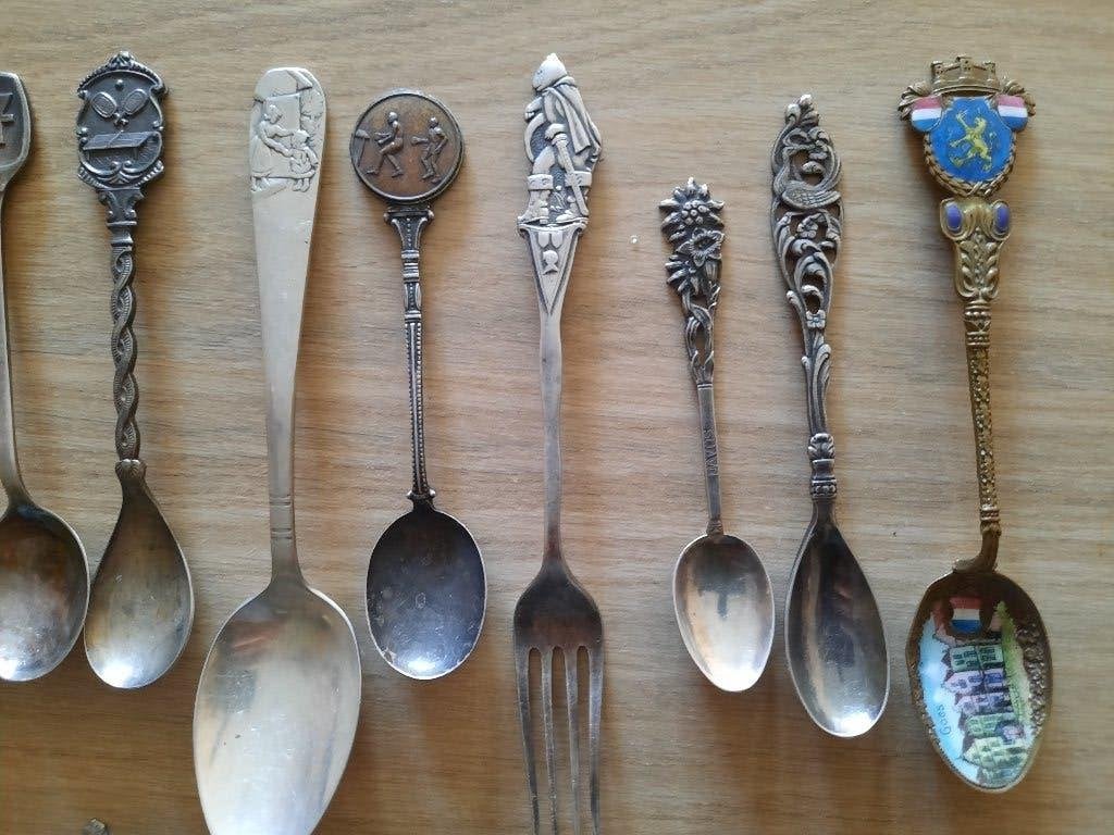 Lot of verzilverde theelepels, Antiek en Kunst, Ophalen of Verzenden