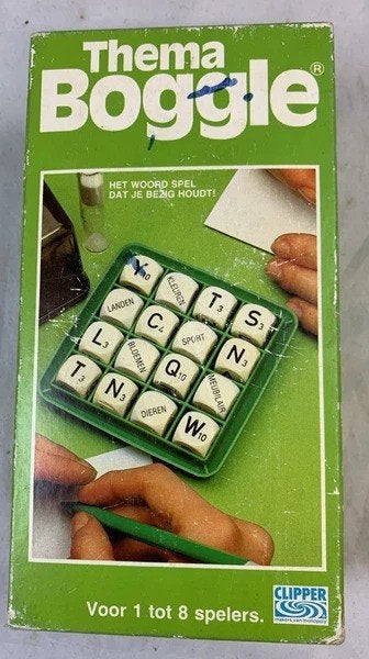 Clipper Thema Boggle Bordspel Woordspel Vintage 1982 spel