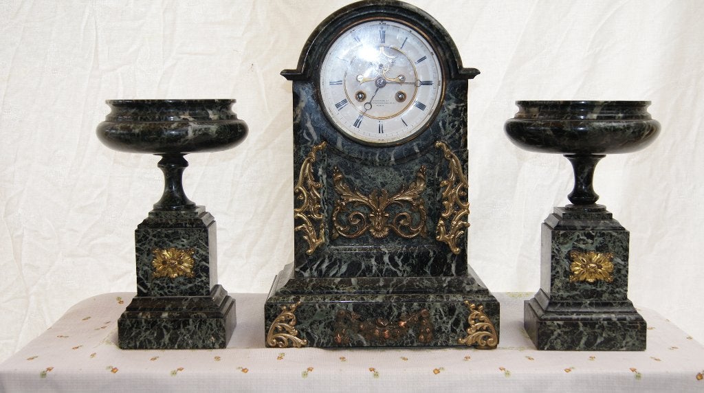 Klokstel met brocot uurwerk, Ophalen of Verzenden