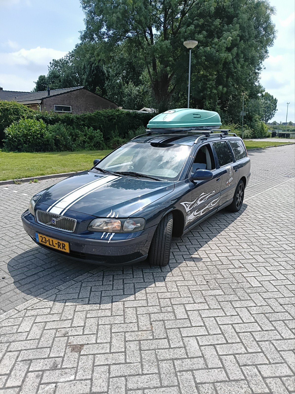 Volvo V70 2.4 D5 AUT 2003 Blauw, 1800 kg, Blauw, 163 pk, Stationwagon