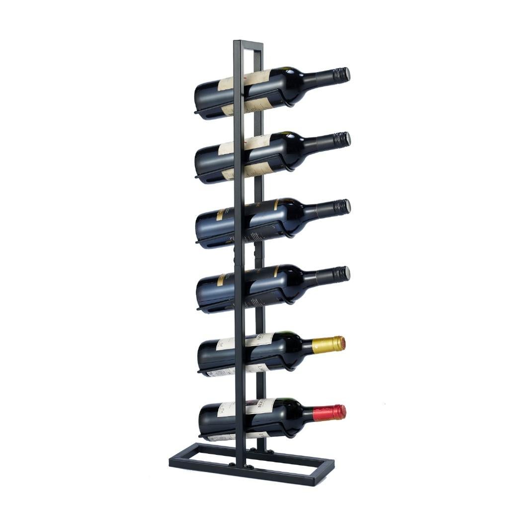 Wijnrek | Flessenrek | Wijnopslag 6 flessen | 17x21x84cm, Info@lendo-online.eu, Metaal, 5 tot 15 flessen, 50 tot 75 cm