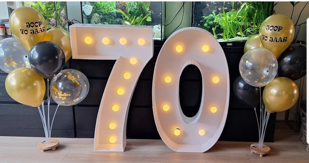 Lichtcijfers 70 of 7 te huur, Ophalen, Nieuw, Verjaardag