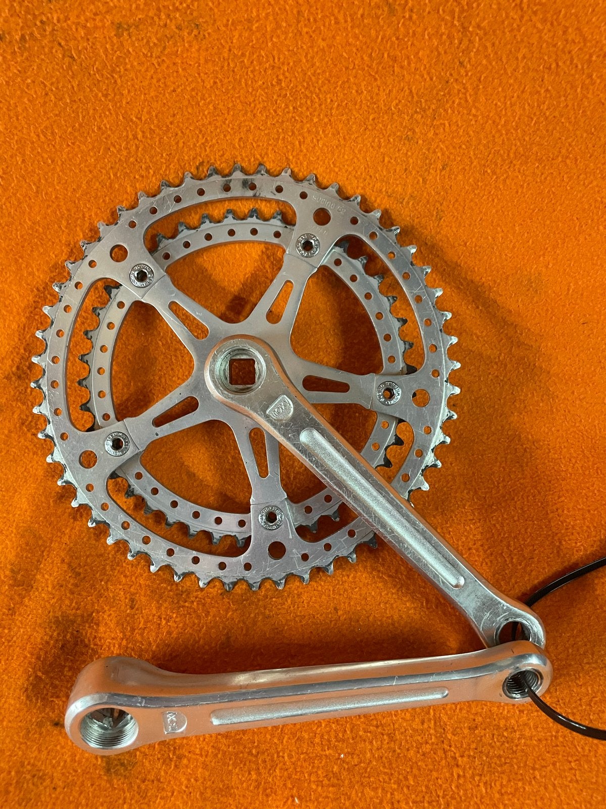 Sugino bladen en Maxi Forget 171 Crankstel racefiets, Crankstel of Pedalen, Gebruikt, Verzenden, Aluminium