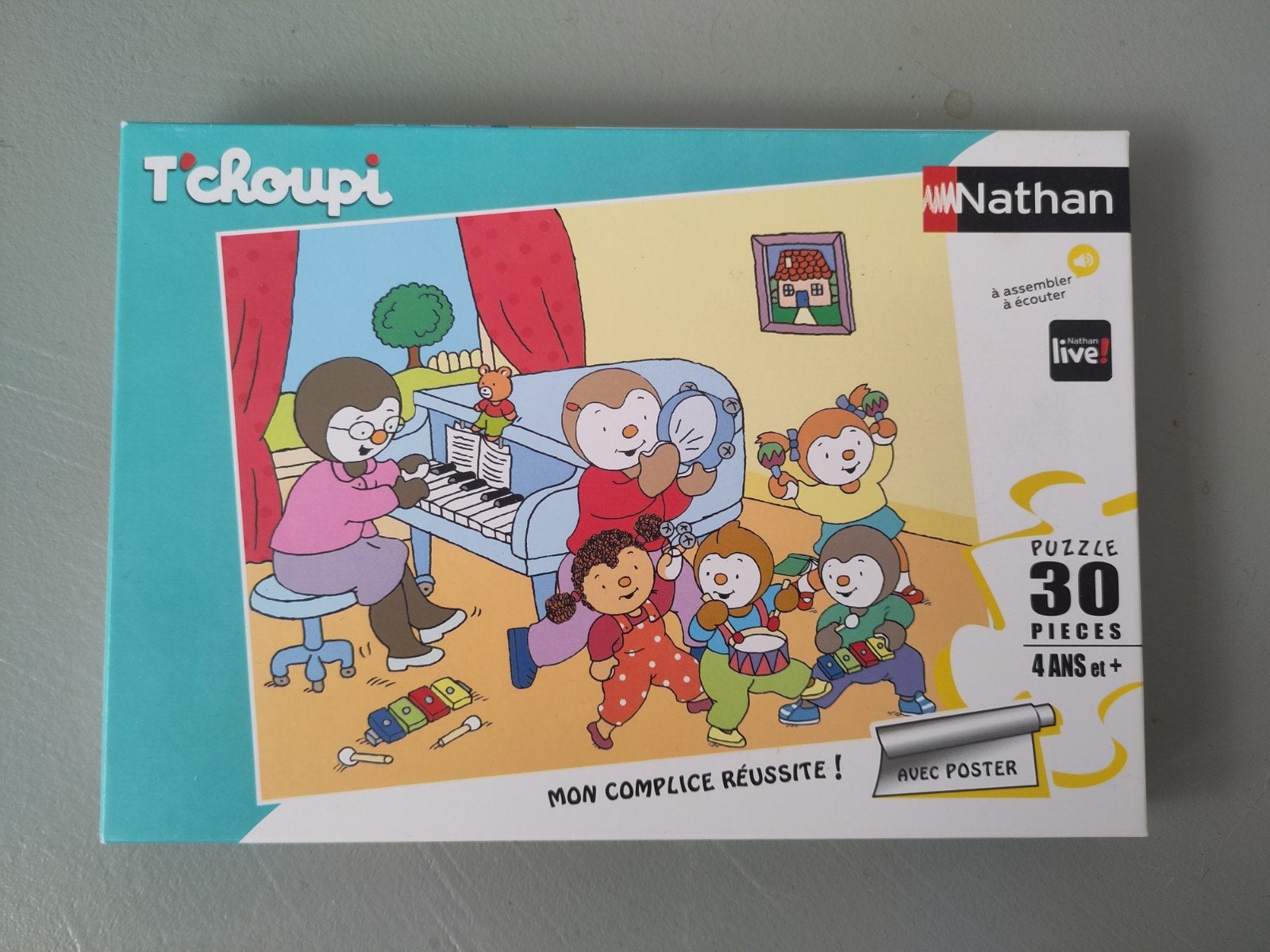Tchoupi Nathan puzzel 30 stukjes, Ophalen of Verzenden, 10 tot 50 stukjes