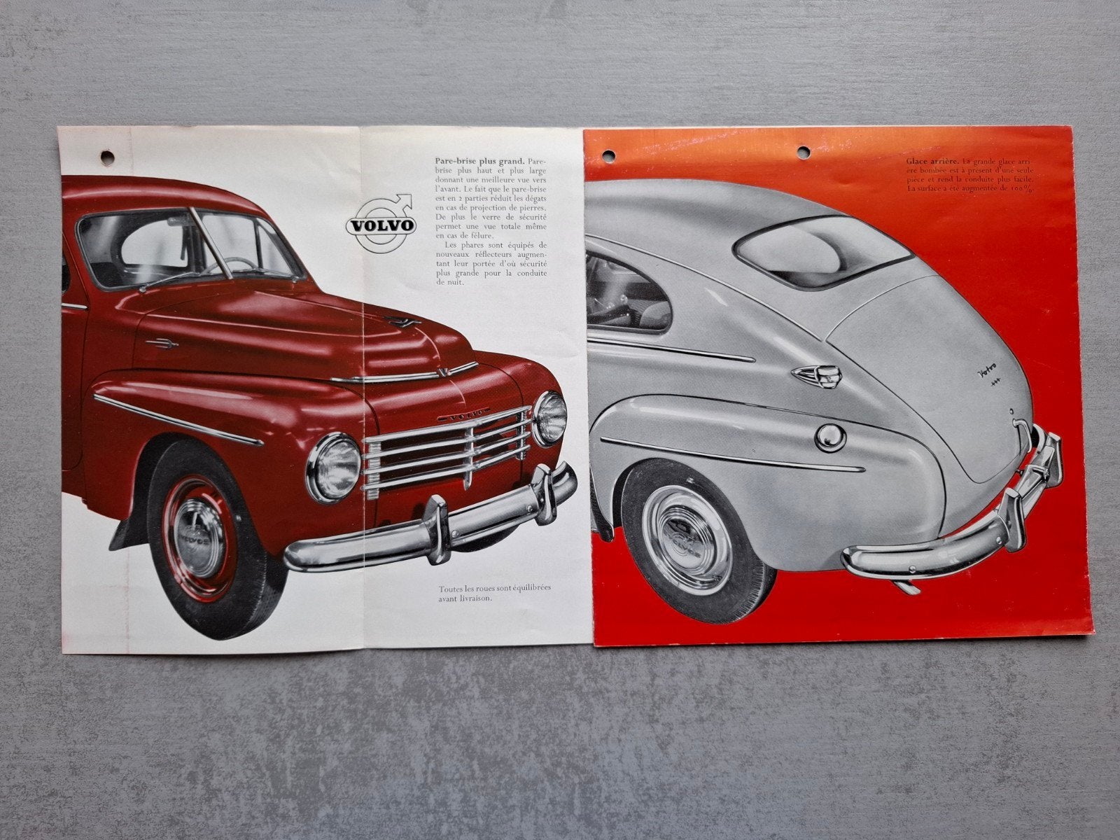 Volvo PV 444 folder - 1955, Ophalen of Verzenden, Gelezen, Volvo