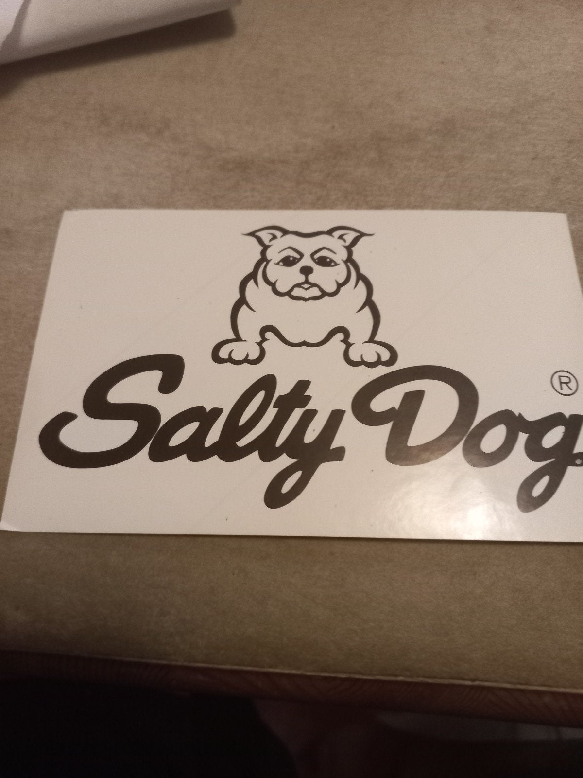 Salty Dog sticker - Bulldog logo, Verzamelen, Ophalen of Verzenden