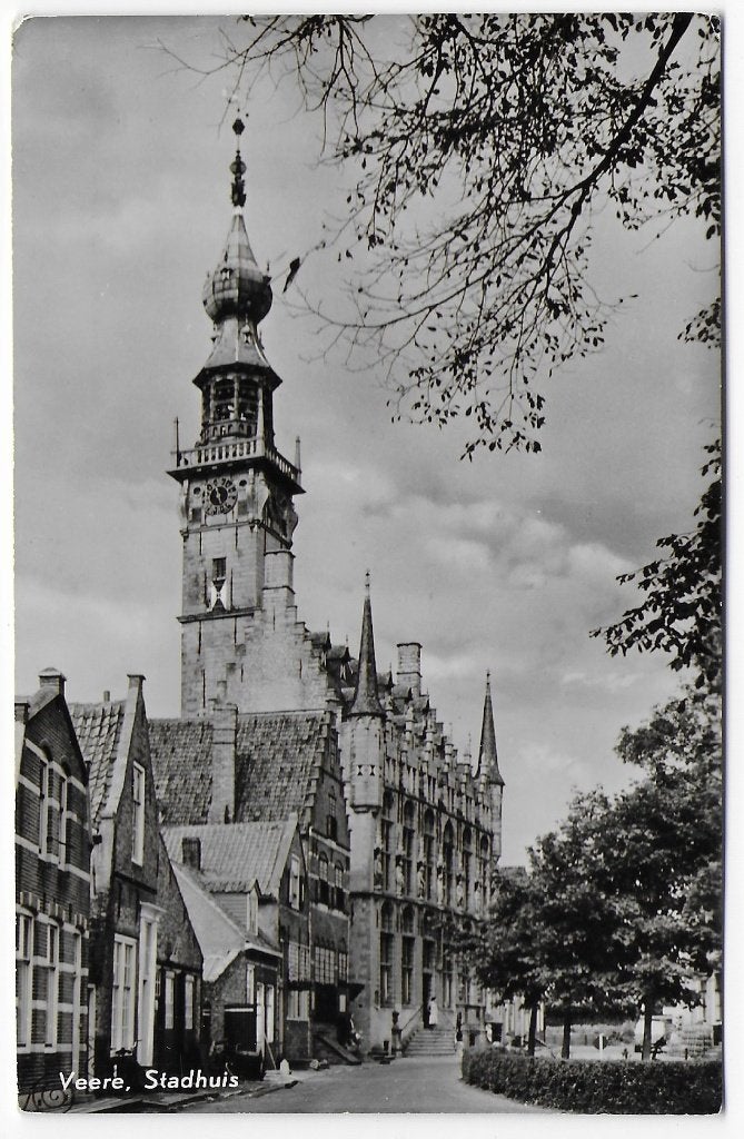 Veere Stadhuis Gelopen Oude Ansichtkaart (B5016 ), Ophalen of Verzenden, 1980 tot heden, Gelopen, Zeeland