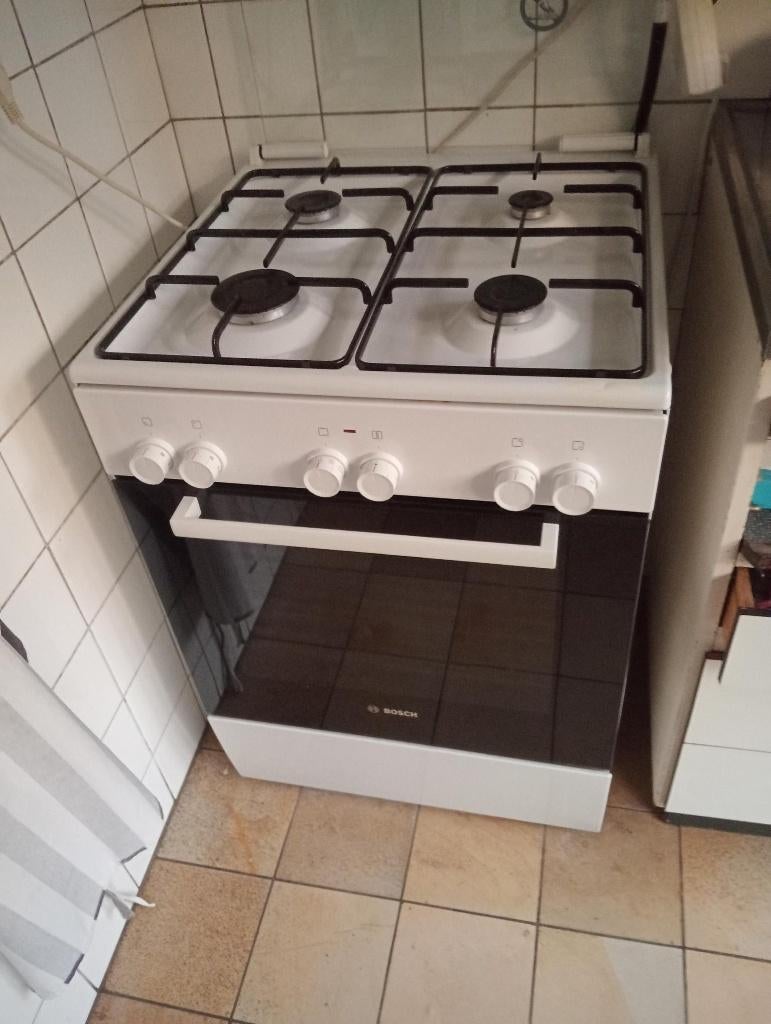Perfect Bosch gasfornuis HGV423120N, Ophalen, Hete lucht, 60 cm of meer, 4 kookzones