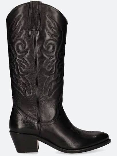 Cowboy-/Bikerlaarzen Perlita Peaches, Hoge laarzen, Perlita Peaches, Zwart, Ophalen of Verzenden