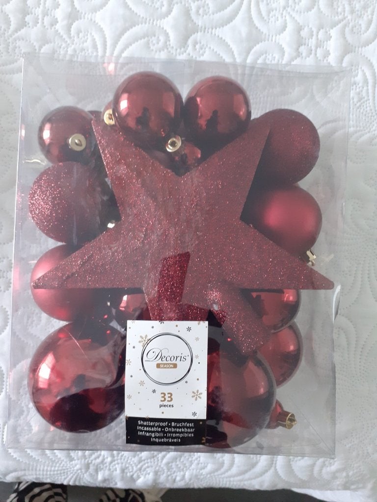 Doos met nieuwe onbreekbare kerstballen, Ophalen of Verzenden, Nieuw