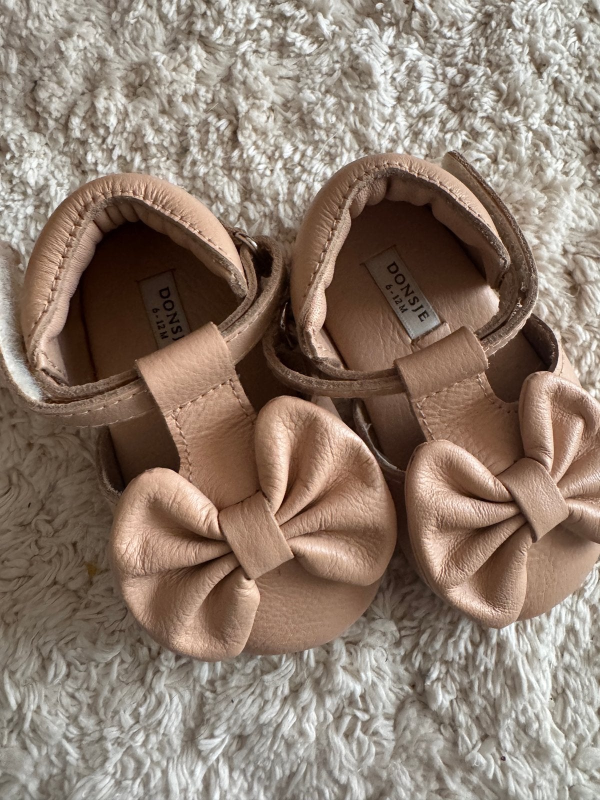 Donsje Amsterdam Meau Shoes | Light Rose Leather - 6-12 M, Kinderen en Baby's, Ophalen, Zo goed als nieuw, Meisje, Schoentjes