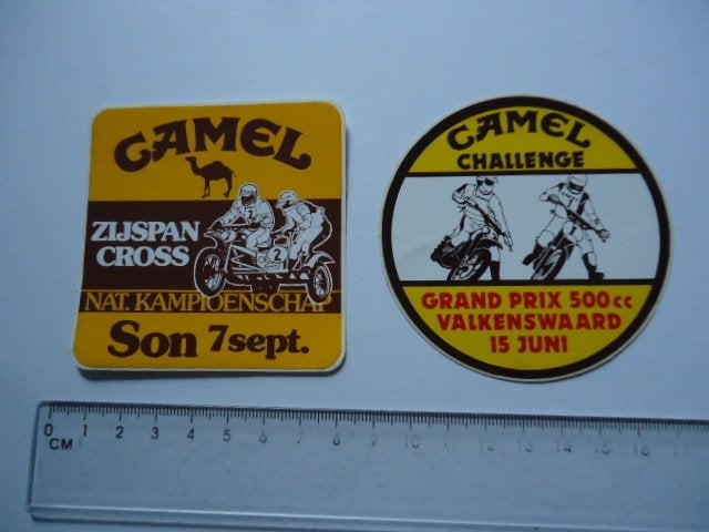sticker oud Motorcross CAMEL zijspan siddecar SON cross race, Verzenden, Zo goed als nieuw, Bedrijf of Vereniging