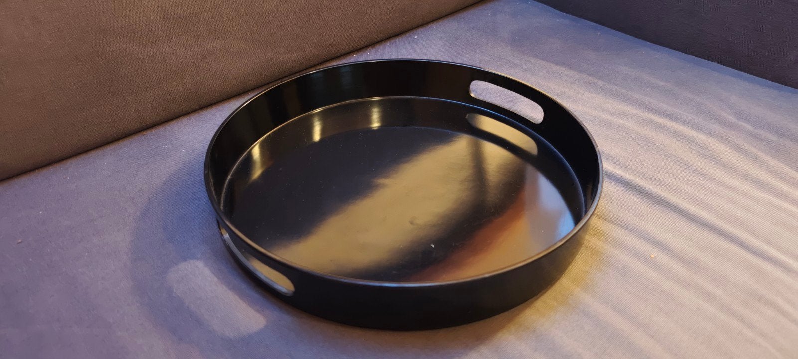 IKEA Dienblad - Rond Zwart met Handvatten, Ophalen, Zo goed als nieuw, Rond