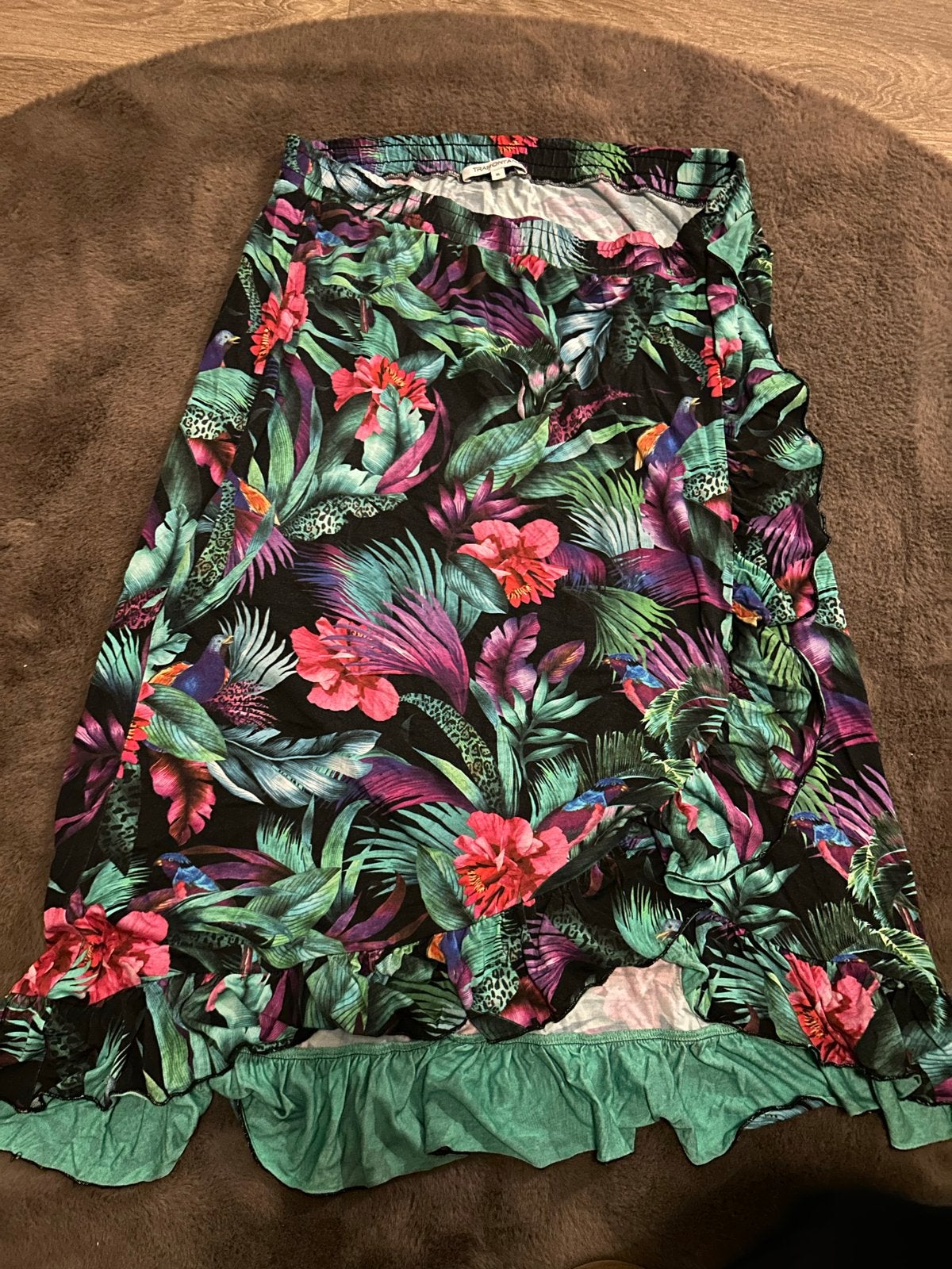 Tramontana Dames Jurk/Rok met Tropische Print - Maat XL, Ophalen of Verzenden, Gedragen, Maat 42/44 (L), Meerkleurig