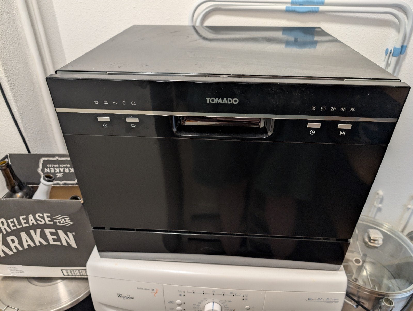 Tomado tdw5501b, Witgoed en Apparatuur, Vaatwasmachines, Ophalen, Minder dan 85 cm, Zo goed als nieuw, Vrijstaand