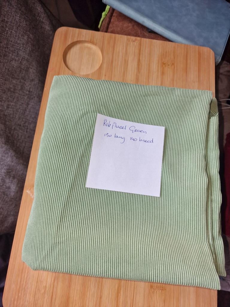 Ribfluweel groen, 120 cm of meer, Nieuw, Ophalen of Verzenden, Katoen