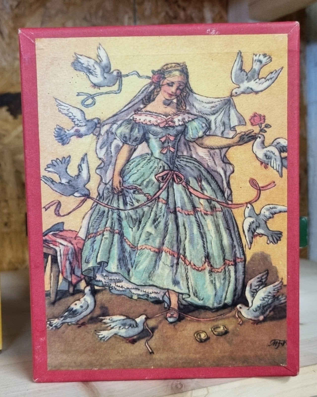 houten blokpuzzel, vintage,, Antiek en Kunst, Verzenden