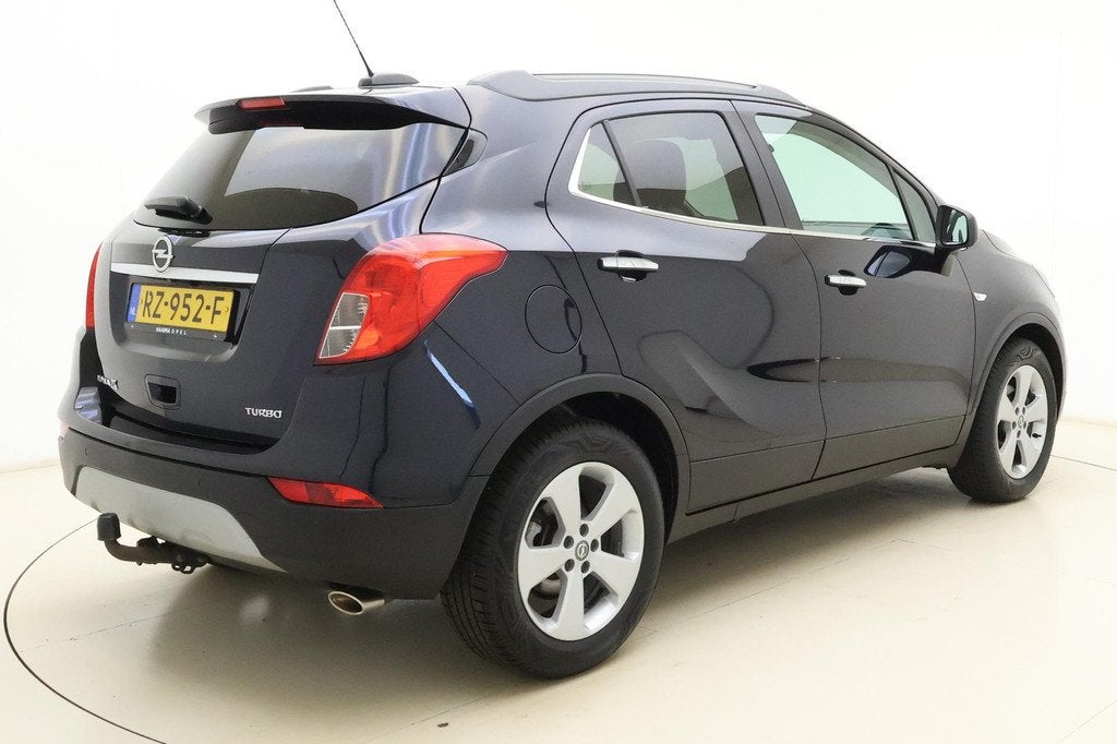 Opel Mokka X 1.4 Turbo 140pk Innovation | Lederen bekleding, Auto's, Opel, Voorwielaandrijving, Gebruikt, Blauw, Automatische klimaatregeling